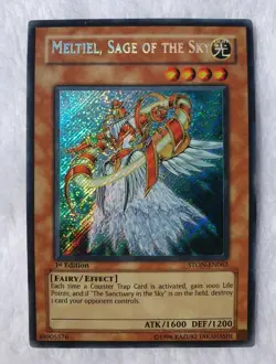 Yugioh 1x Meltiel, Sage of the Sky STON-EN062 1st edition Secret Rare Near Mint - Image 5