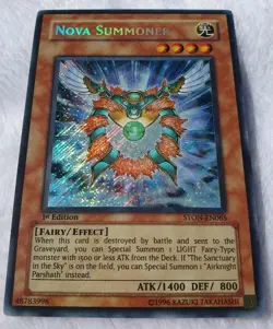 Yugioh 1x Nova Summoner STON-EN065 Secret Rare 1st Edition Near Mint - Image 2