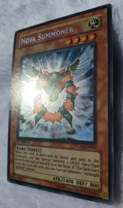 Yugioh 1x Nova Summoner STON-EN065 Secret Rare 1st Edition Near Mint - Image 3