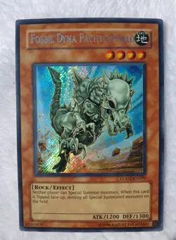 Yugioh 1x Fossil Dyna Pachycephalo LODT-EN099 Unlimited Secret Rare NM - Image 1