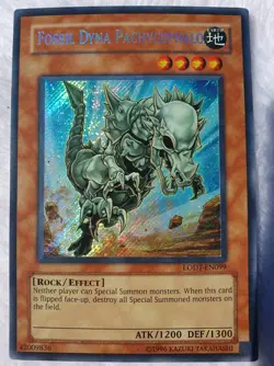 Yugioh 1x Fossil Dyna Pachycephalo LODT-EN099 Unlimited Secret Rare NM - Image 2