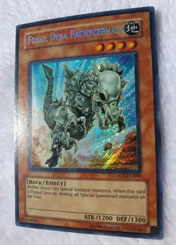 Yugioh 1x Fossil Dyna Pachycephalo LODT-EN099 Unlimited Secret Rare NM - Image 3