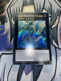 YuGiOh - Chasma Dragon Ruler of Auroras ALIN-EN047, Secret, 1st Edition - Image 1