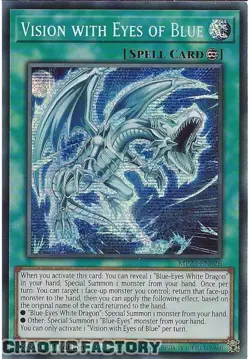 YUGIOH MP23-EN026 Vision with Eyes of Blue Prismatic Secret Rare 1st Edition NM - Image 1