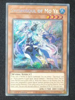 YUGIOH SWORDSOUL OF MO YE SECRET RARE 1ST EDITION GOOD CONDITION BODE-EN003 - Image 1