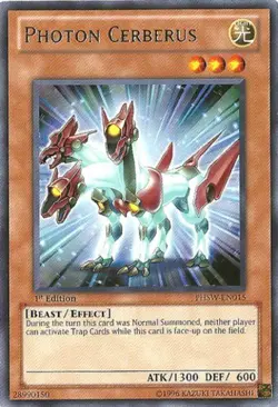 Yugioh! MP Photon Cerberus - PHSW-EN015 - Rare - 1st Edition Moderately Played, - Image 1