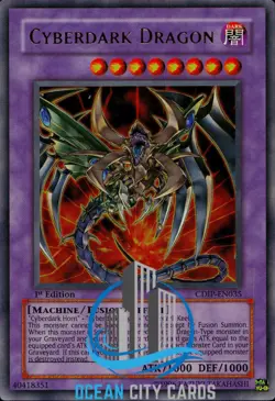 Yugioh Cyberdark Dragon Ultra Rare CDIP-EN035 1st edition LP - Image 1