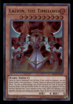 Yugioh Lazion, the Timelord #BLLR-EN031 Battles of Legend: Light's Revenge LP - Image 1
