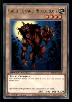 Yugioh Gazelle the King of Mythical Beasts #SBCB-EN042 Battle City Box LP - Image 1