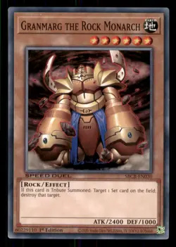 Yugioh Granmarg the Rock Monarch #SBCB-EN030 Speed Duel: Battle City Box LP - Image 1