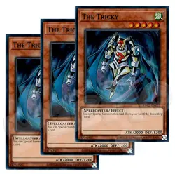 Yugioh - The Tricky x 3 - NM - Plus Free Holographic Card - Image 1