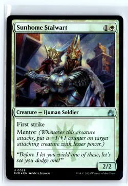 FOIL Sunhome Stalwart Ravnica Remastered - MTG Magic the Gathering Card - Image 1