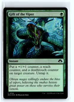 FOIL Gift of the Viper Modern Horizons 3 - MTG Magic the Gathering Card - Image 1