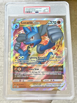 2022 Pokemon VStar Premium Box - Lucario Vstar SWSH214 JUMBO Promo Card - PSA 10 - Image 2