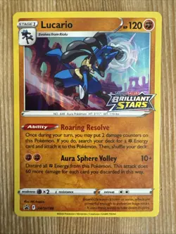 Lucario - SWSH186 - Pokemon Sword & Shield Promo PreRelease Holo Rare Card NM - Image 1