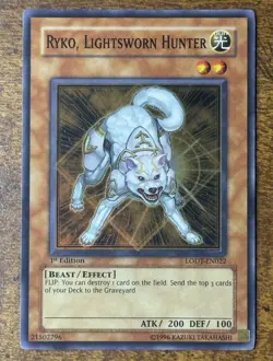 YuGiOh Ryko Lightsworn Hunter 1st Ed. LODT-EN022 Light of Destruction 3 Card NM - Image 2