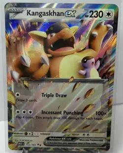 Pokemon Kangaskhan EX RR Holo Card 115/165 SV2a Scarlet & Violet 151 Series (A) - Image 1