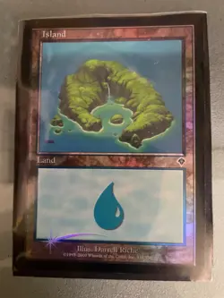 Island (338) Invasion Foil barely used Magic the gathering card - Image 1