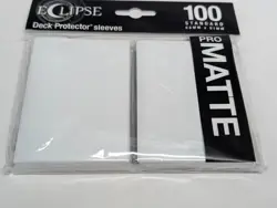 100 PRO-MATTE ECLIPSE WHITE DECK PROTECTOR CARD SLEEVES ULTRA PRO STANDARD SIZE - Image 2