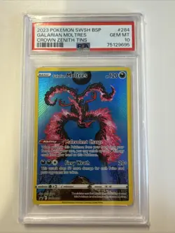 PSA 10 Galarian Moltres SWSH284 Sword & Shield Promo Holo Pokemon TCG Card - Image 1