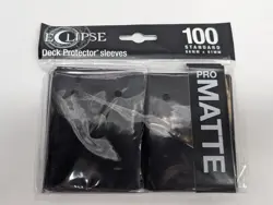 100 PRO-MATTE ECLIPSE BLACK DECK PROTECTOR CARD SLEEVES ULTRA PRO STANDARD SIZE - Image 1