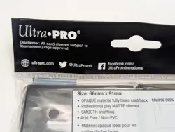 100 PRO-MATTE ECLIPSE BLACK DECK PROTECTOR CARD SLEEVES ULTRA PRO STANDARD SIZE - Image 3