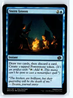 FOIL Stern Lesson The Brothers' War Common - MTG Magic the Gathering Card - Image 1