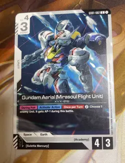 Gundam Card Game Gundam Aerial (Mirasoul Flight Unit) GD01-082 U - Image 1