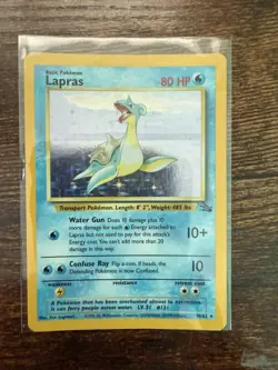 Pokemon TCG Lapras Fossil Holo Unlimited Rare Card 10/62 - Image 2