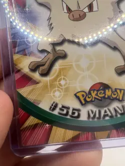 Mankey #56 Topps TV Animation Edition Blue Logo Non Holo Pokemon Card - LP - Image 5