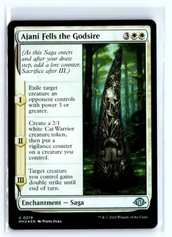 FOIL Ajani Fells the Godsire Modern Horizons 3 - MTG Magic the Gathering Card - Image 1