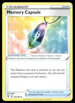 2020 Vivid Voltage Set Pokemon Card 155 Memory Capsule NM - Image 1