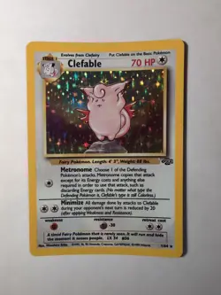 1999 WOTC Pokemon TCG Clefable Holo Rare 1/64 Jungle Card - Image 1