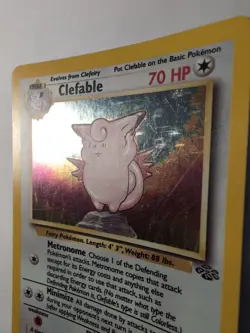 1999 WOTC Pokemon TCG Clefable Holo Rare 1/64 Jungle Card - Image 2