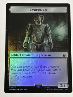MTG Universes Beyond: Doctor Who Soldier/Cyberman Token Foil 0008/0024 - Image 2