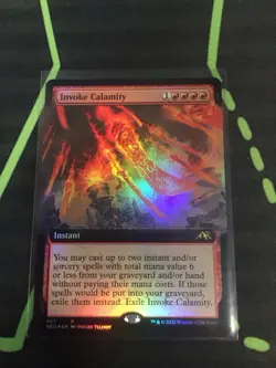MTG Magic The Gathering Invoke Calamity Foil NEO Rare Red Instant Commander - Image 1