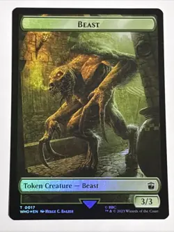 MTG Universes Beyond: Doctor Who Soldier/Beast Token Foil 0008/0017 - Image 2