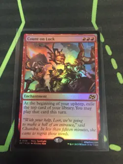 MTG Magic The Gathering Count On Luck Foil DFT Rare Red Enchantment Commander - Image 1