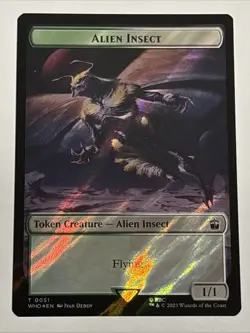 MTG Universes Beyond: Doctor Who Soldier/Alien Insect Token Surge Foil 0040/0051 - Image 2