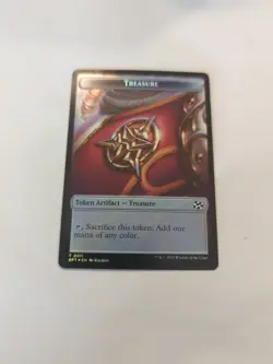 Treasure (0011) / Pilot (0001) Double-Sided Token *FOIL* Aetherdrift NM MTG - Image 2
