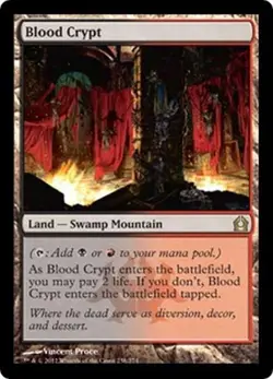 MTG MAGIC THE GATHERING - BLOOD CRYPT - RETURN TO RAVNICA - NEAR MINT! - Image 1