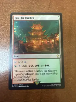 DDcards 🇨🇦 Mtg Magic Final Fantasy Commander Fire-lit Thicket - Image 1
