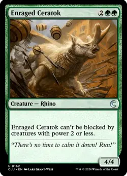 X 1 Enraged Ceratok NM CLU 162 MTG Magic The Gathering - Image 1