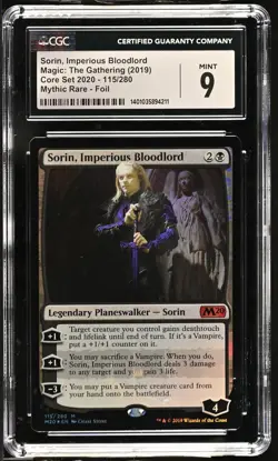 SORIN, IMPERIOUS BLOODLORD 2020 Core Set Foil Mythic CGC 9 MTG [Nostalgium] - Image 1