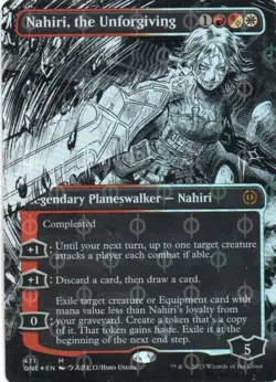 MTG: ONE: Step-and-Compleat Foil Borderless Nahiri, the Unforgiving: LP Con - Image 1