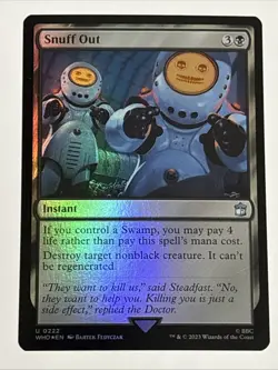 MTG Universes Beyond: Doctor Who Snuff Out Foil 0222 NM - Image 1