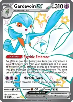 Pokemon Gardevoir ex - 217 NM 1st Edition Normal SV: Paldean Fates - Image 1