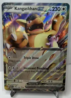 Pokemon Kangaskhan EX RR Holo Card 115/165 SV2a Scarlet & Violet 151 Series (B) - Image 1