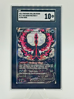 🔥🐦‍🔥2021 Pokemon SWSH Galarian Moltres V Alt Art Chilling Reign SGC 10🔥🐦‍🔥 - Image 1