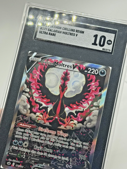 🔥🐦‍🔥2021 Pokemon SWSH Galarian Moltres V Alt Art Chilling Reign SGC 10🔥🐦‍🔥 - Image 3